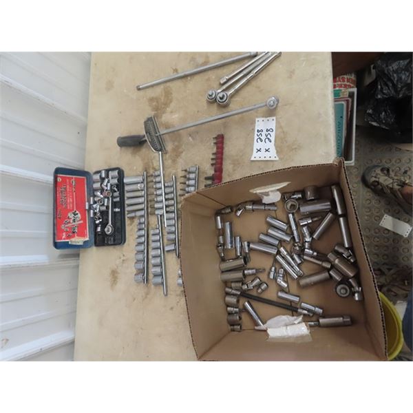 3/8  Sockets, Ratchet, Torque Extensions Plus More!