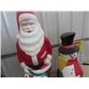 Image 2 : 2 Christmas Outdoor Ornaments - Santa 42"  & Snowman 31"