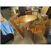 Image 1 : (IR) Maple Table w 4 Chairs - 42" RD Plus 12" leaves