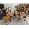 Image 1 : 4 Matching Oak DR Chairs w Cane Seats