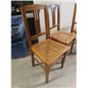 Image 2 : 4 Matching Oak DR Chairs w Cane Seats