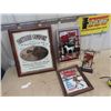 Image 1 : 4 Mirrored Whiskey Signs,  Southern Comfort 19" X 22" , White Horse 12" x 18" , Johnny Walker 14" x 