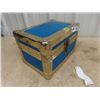 Image 2 : Vintage Wood & Brass Childs Doll Trunk 12" x 8" x 8"