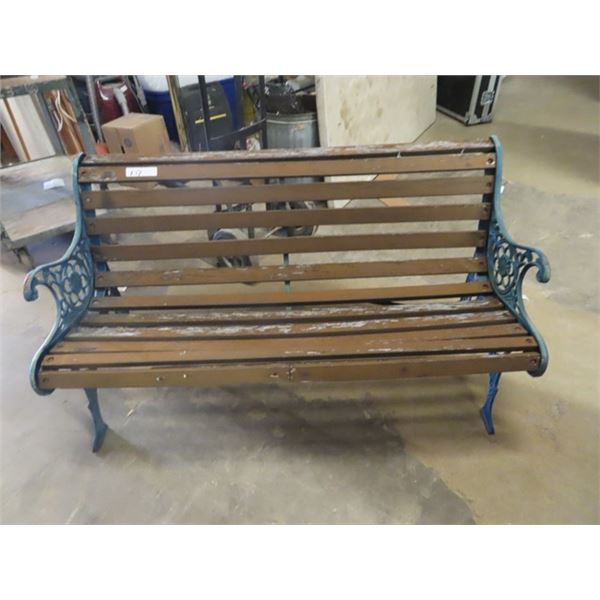 (X) Yard Bench w Cast Ends 49"W