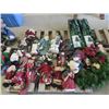 Image 1 : (IR) 2) 3' Christmas Trees, And Lots of Christmas Decorations & Wreath