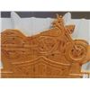 Image 2 : Wooden Harley Davidson Carving 20" x 22"