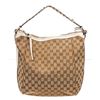 Image 1 : Gucci Brown Canvas Bamboo Bar Hobo Bag