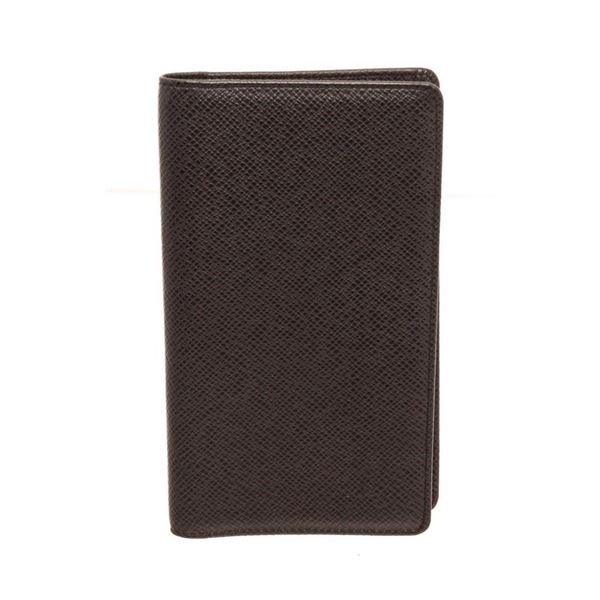 Louis Vuitton Black Checkbook Long Wallet