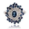 Image 1 : 1.65 ctw Blue Sapphire and 0.14 ctw Diamond 14K White Gold Ring
