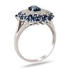 Image 2 : 1.65 ctw Blue Sapphire and 0.14 ctw Diamond 14K White Gold Ring