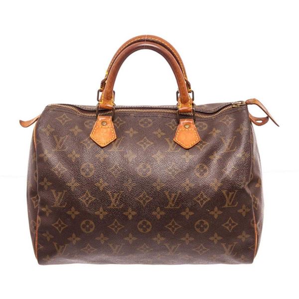 Louis Vuitton Brown Monogram Speedy 35cm Satchel Bag