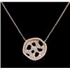 Image 2 : 0.77 ctw Diamond Necklace - 14KT Rose Gold