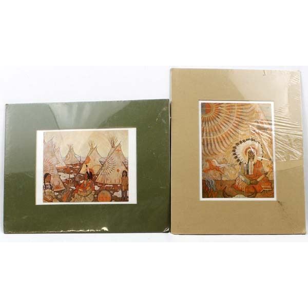 2 Matted Prints by Frithjof Schuon & Booklet