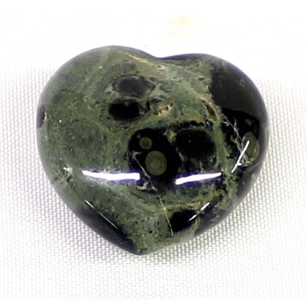Carved and Polished Ocean Jasper Heart