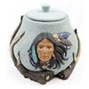 Image 2 : Native American Style Lidded Ceramic Pottery Jar