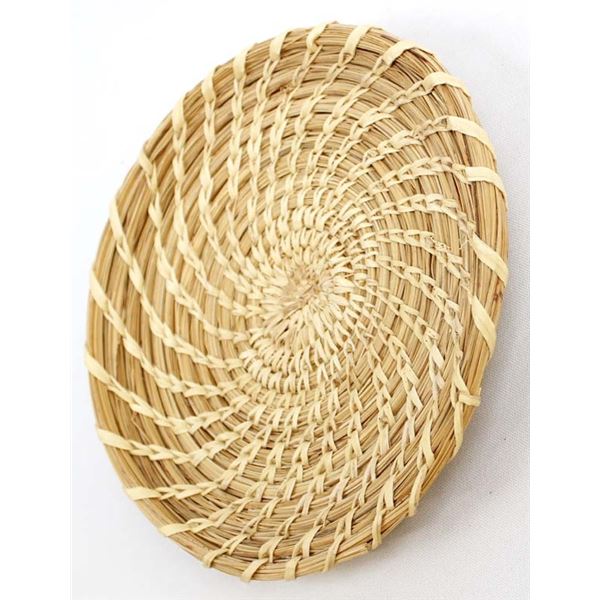 Tohono O'odham Wheat Stitch Flat Basket