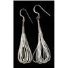 Image 1 : Navajo 10 Strand Fine Liquid Silver Earrings