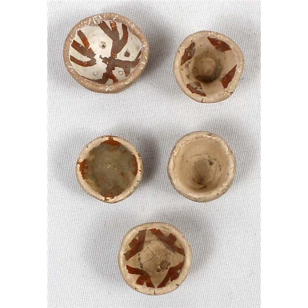 5 Miniature Pueblo Pottery Child's Doll Dishes