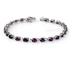 OVERSTOCK 6.10ctw AMETHYST TENNIS BRACELET WHITE GOLD