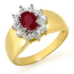 ACA CERTIFIED 0.50 ctw RUBY LADIES RING IN YELLOW GOLD