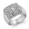 Image 1 : CERTIFIED 1.00ctw DIAMOND PAVE LADIES RING WHITE GOLD