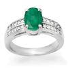 Image 1 : CERTIFIED 3.25ctw EMERALD & DIAMOND RING WHITE GOLD