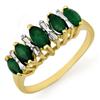 Image 1 : ACA CERTIFIED 0.70 ctw EMERALD LADIES RING YELLOW GOLD