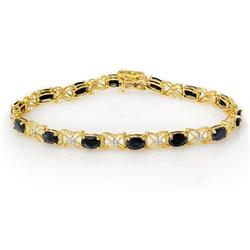 CERTIFIED 10.81ctw SAPPHIRE & DIAMOND BRACELET GOLD