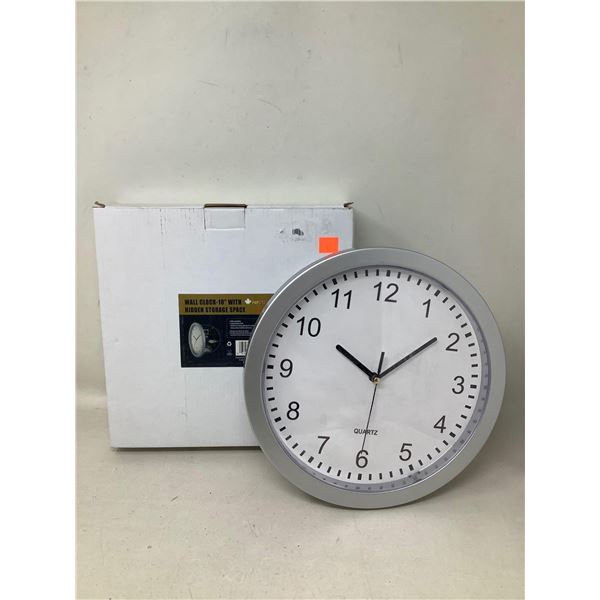 NEW Large Number Wall Clock with hidden storage space