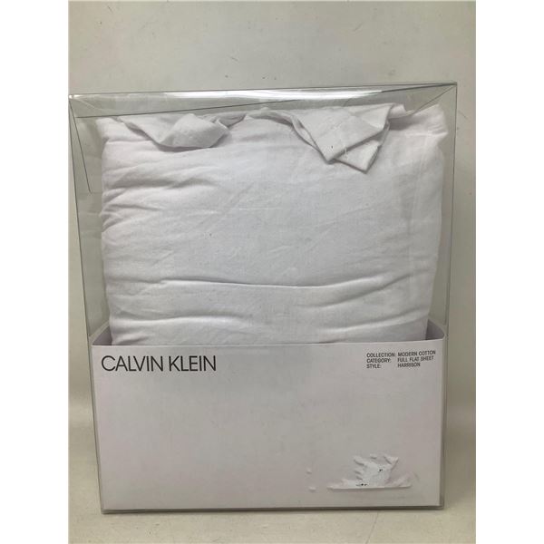 NEW Calvin Klein Cotton Full Flat Sheet