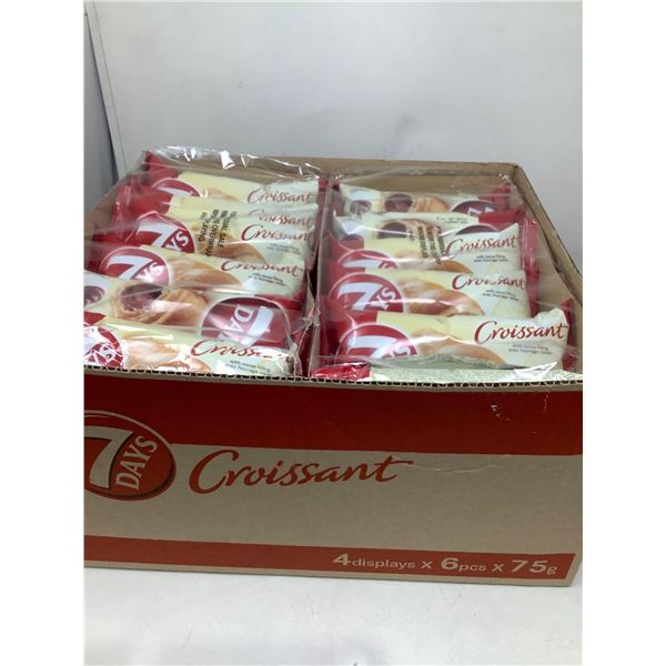 Case lot of 7 Days Cream Filled Croissant Deserts 4 x 6 x 75g