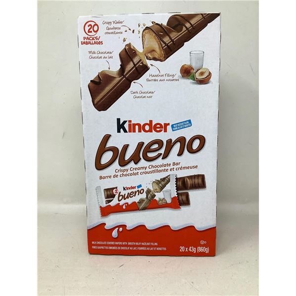 Case lot of Kinder Bueno chocolate bars 20 x 43g