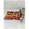 Image 1 : SNACKS- lot of 4 corn nuts and mega cone of gummies