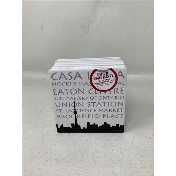 NEW Lot of 8 Toronto ceramic coasters