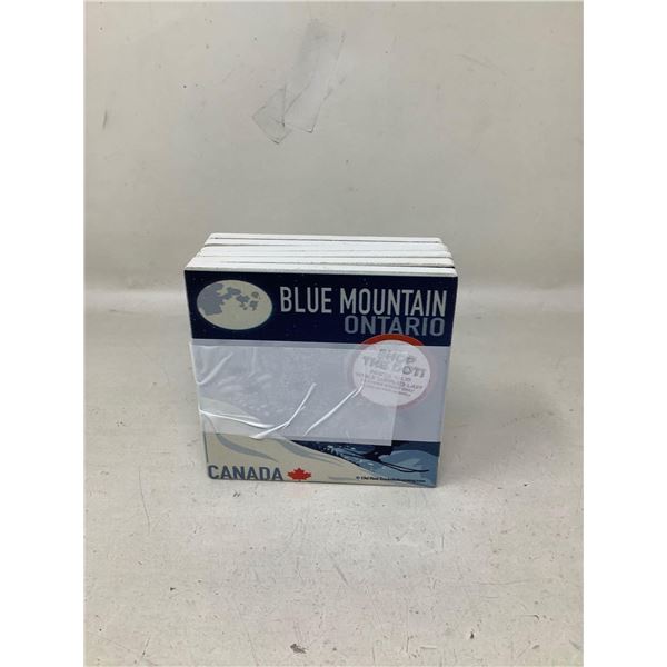 NEW Lot of 6 Ceramic coasters Blue Mountain