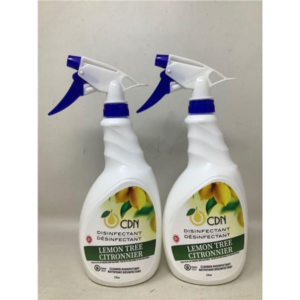 CDN Lemon Tree Disinfectant cleaners lot of 2 x 24oz