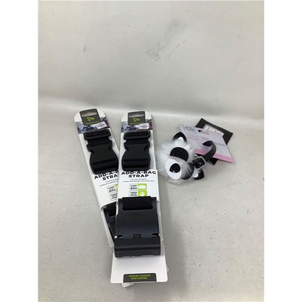 Lot of travel accessories, travel straps and luggage tags