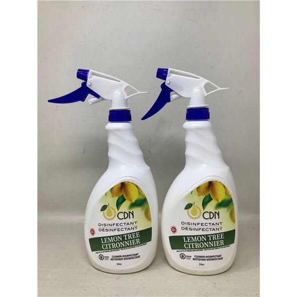 CDN Lemon tree disinfectant cleaner lot of 2 x 24oz