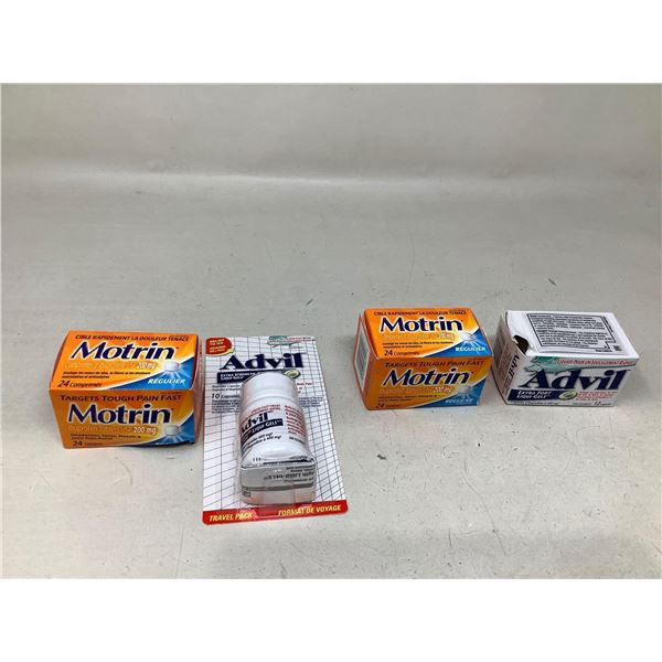 Lot of 4 Pharma - Advil, Motrin