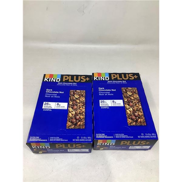 King Plus Bars dark chocolate nut lot of 2 - 12 x 50g