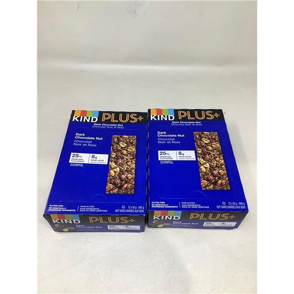 King Plus Bars dark chocolate nut lot of 2 - 12 x 50g