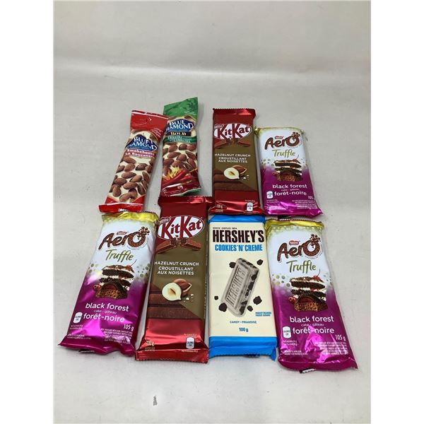 Lot of 8 - Jumbo Chocolate bars and Almonds
