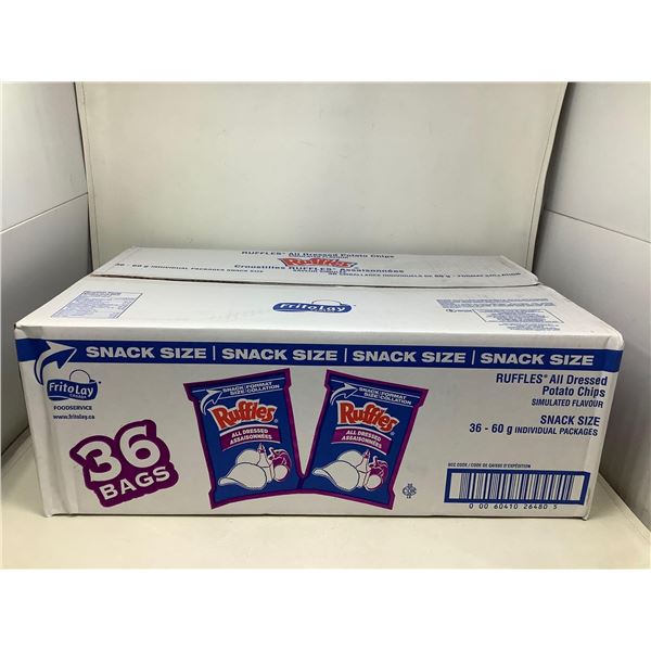 Ruffles All Dressed Chips case lot of 36 x 60g
