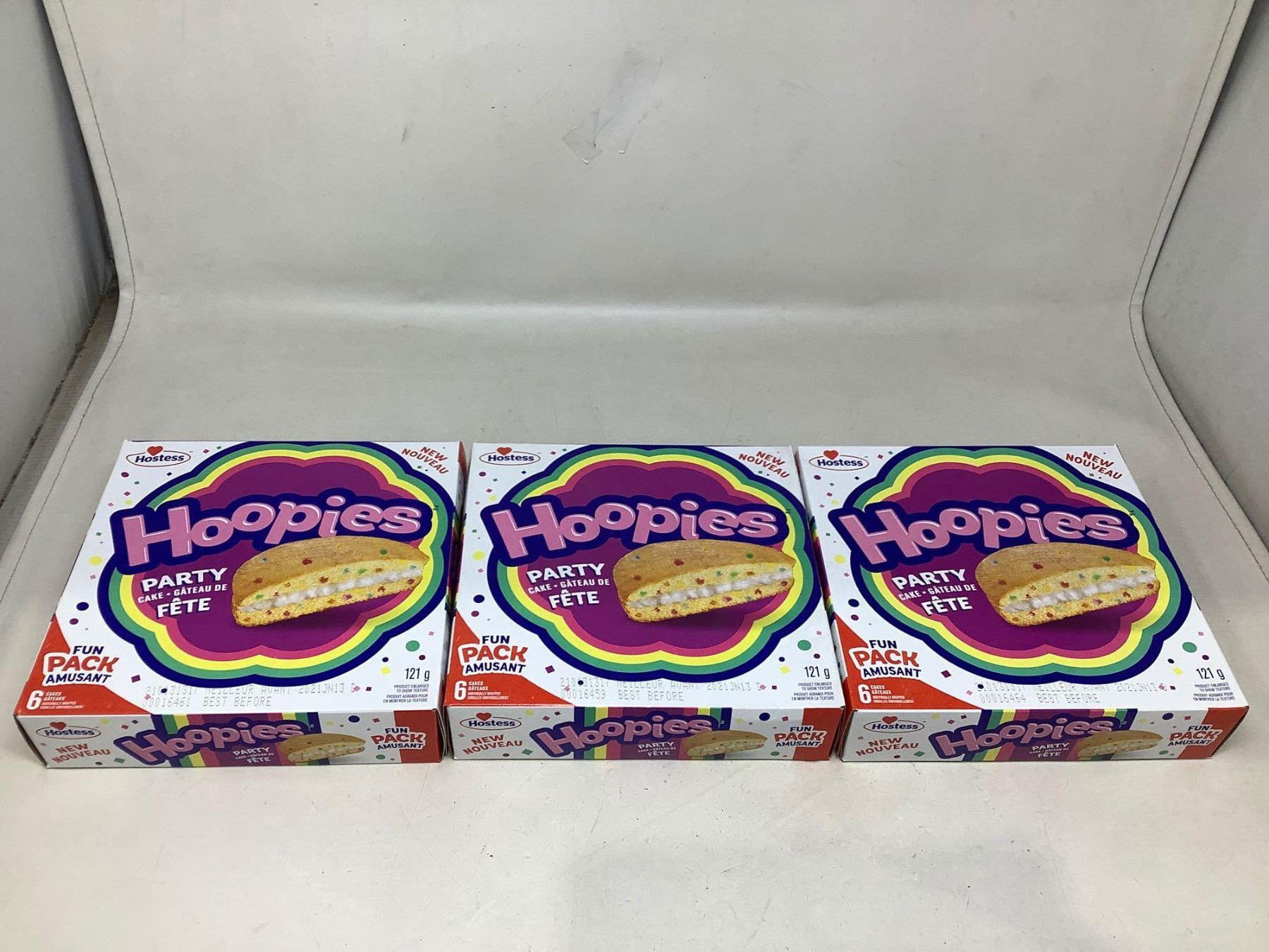 Hostess Hoopies Cream filled pies lot of 3 x 6 x 121g
