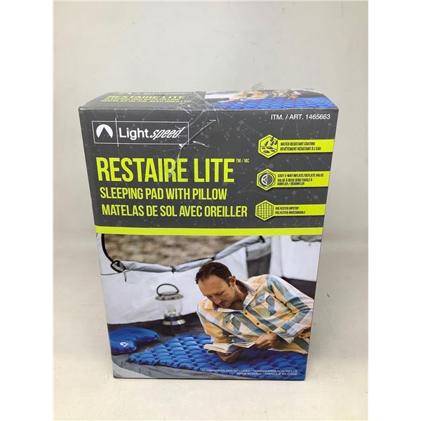 Light Speed Sleeping pad, camping, with pillow