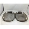 Image 1 : Lot of 2 Stainless Steel BBQ griddle pans