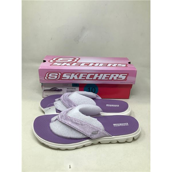 Skechers Ladies flip flops purple size 10 NEW
