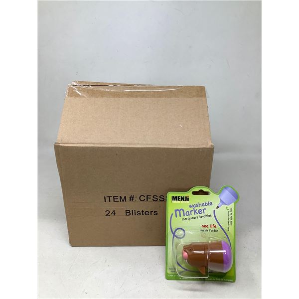 Case lot of Menji washable markers easy hold handles case of 24