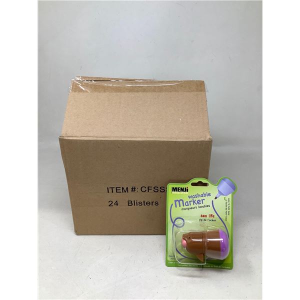 Case lot of Menji washable markers easy hold handles case of 24