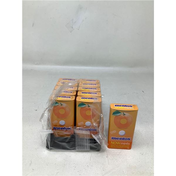 Mentos NOW Mints orange case lot of 11 x 18g